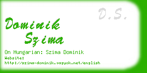 dominik szima business card